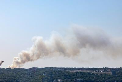Firefighters attack Halifax wildfire burning at edge of city in foggy weather