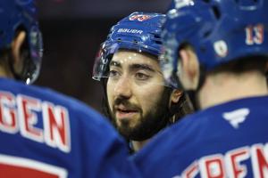 Shesterkin stops 22, fights Markstrom as Rangers down Devils 4-1