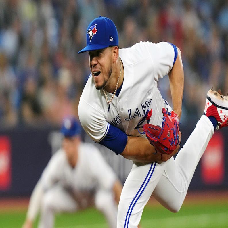 Jose Berrios Toronto Blue Jays Autographed 11 x 14 Pitching