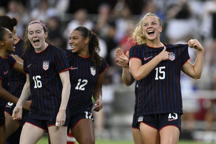 Claire Hutton scores first international goal to help the United States beat Canada 2-0