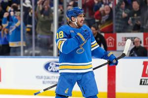 NHL scores: Blues rally from 2-0, beat Oilers 3-2 on Robert Thomas' OT goal with 9 seconds left