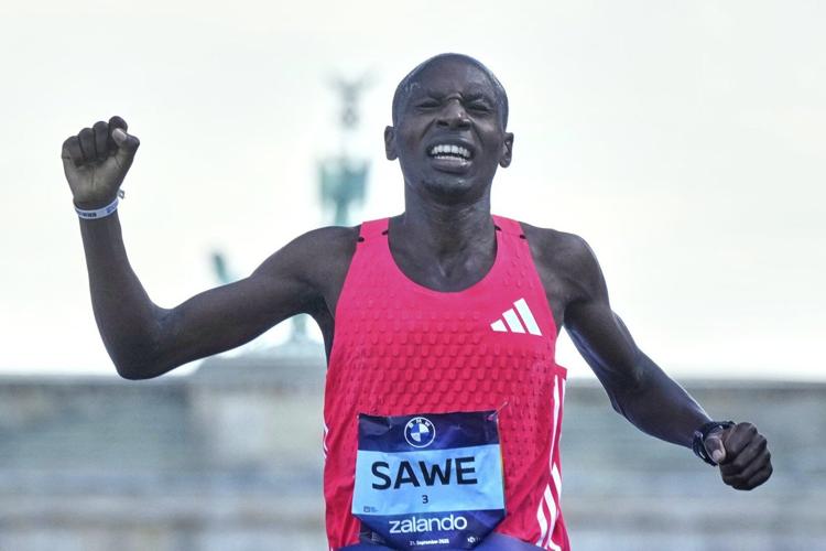 Sabastian Sawe wins Berlin Marathon but his record attempt is foiled by unseasonable heat