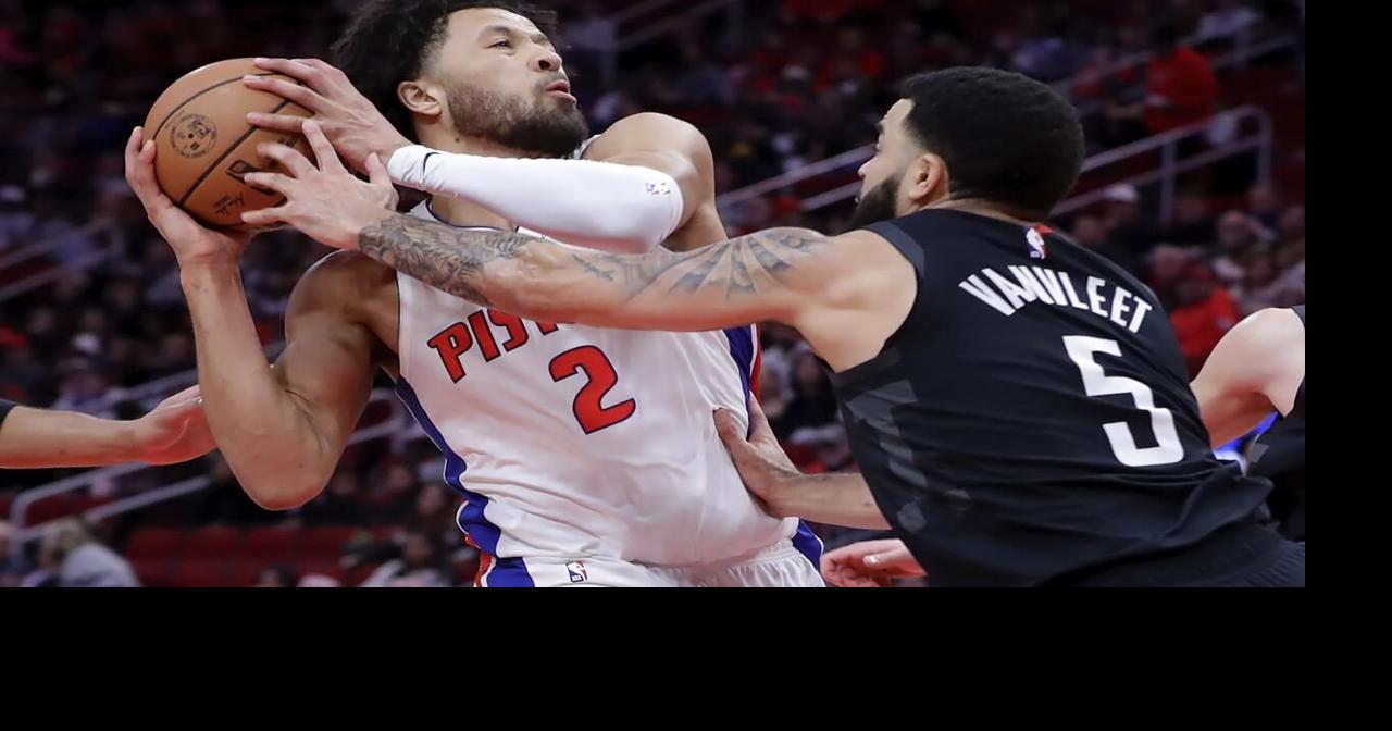 Cunningham scores 32 points to lead the Pistons over the Rockets 107-96