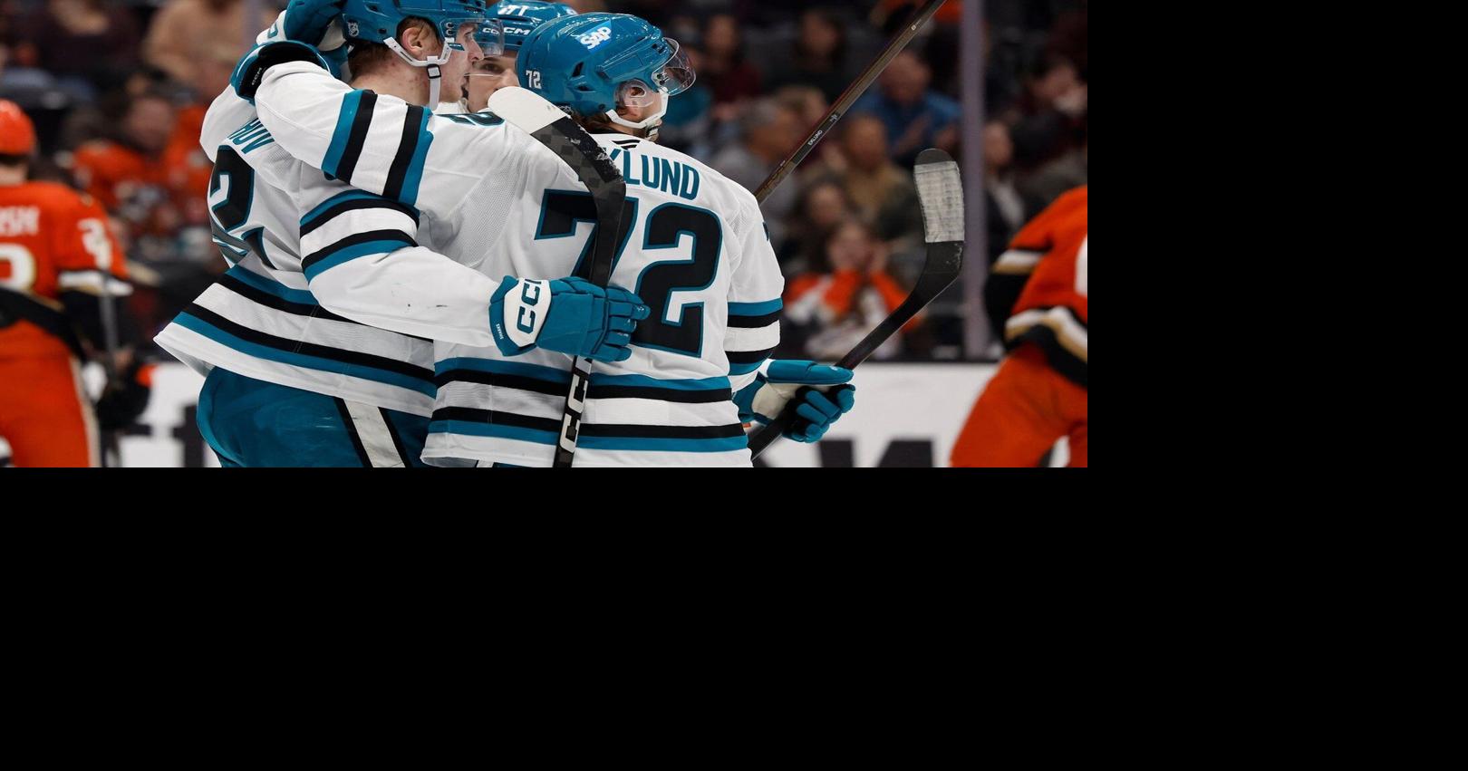 Macklin Celebrini hits 60 points with goal, 2 assists in Sharks’ 5-4 victory over Ducks