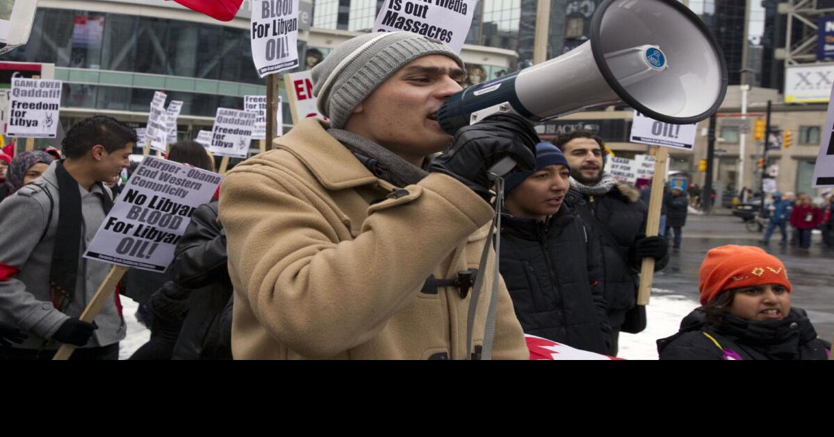 LibyanCanadians rally for freedom, medical supplies
