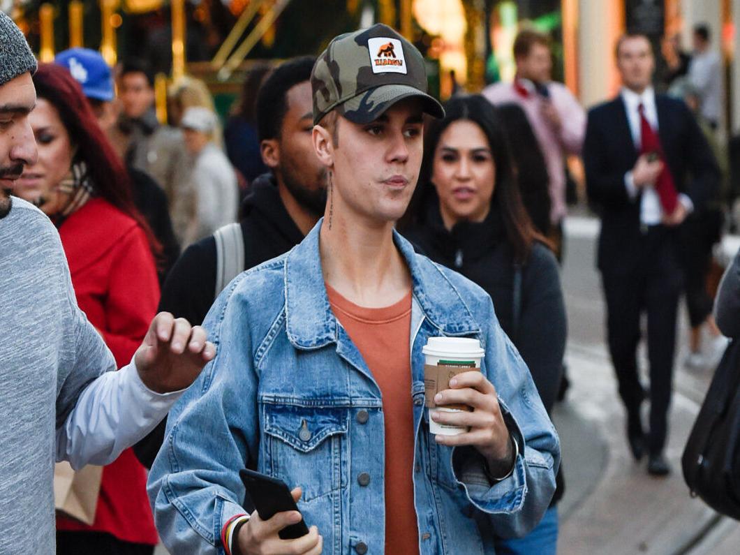 Justin Bieber displays street style in luxury fur jacket in Toronto