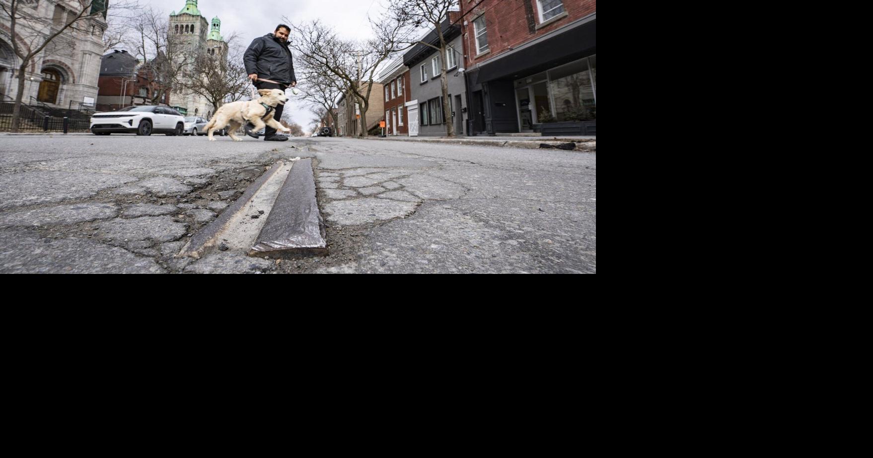 Montreal streetcar tracks still pop up from pavement decades after last tram retired