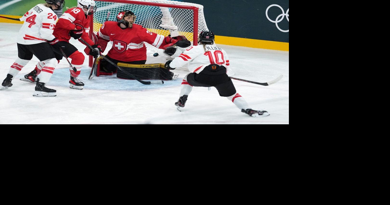 Fillier, Watts pace Canada to 4-0 win over Switzerland in Olympic women’s hockey