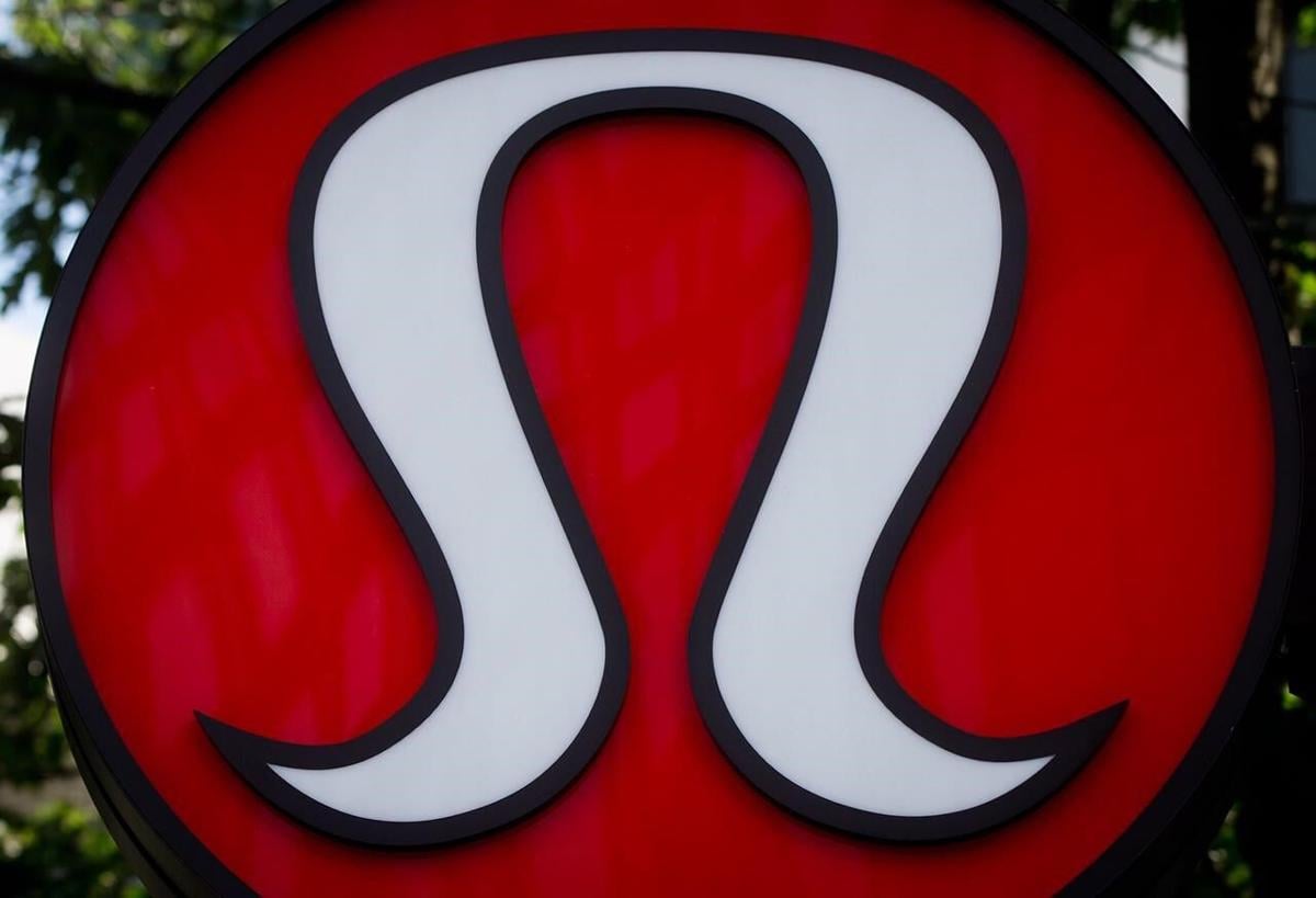 Lululemon Athletica's logo is seen on the outside of their new flagship  store on Robson Street during it's grand opening in downtown Vancouver,  B.C., on Thursday August 21, 2014. Lululemon Athletica Inc.