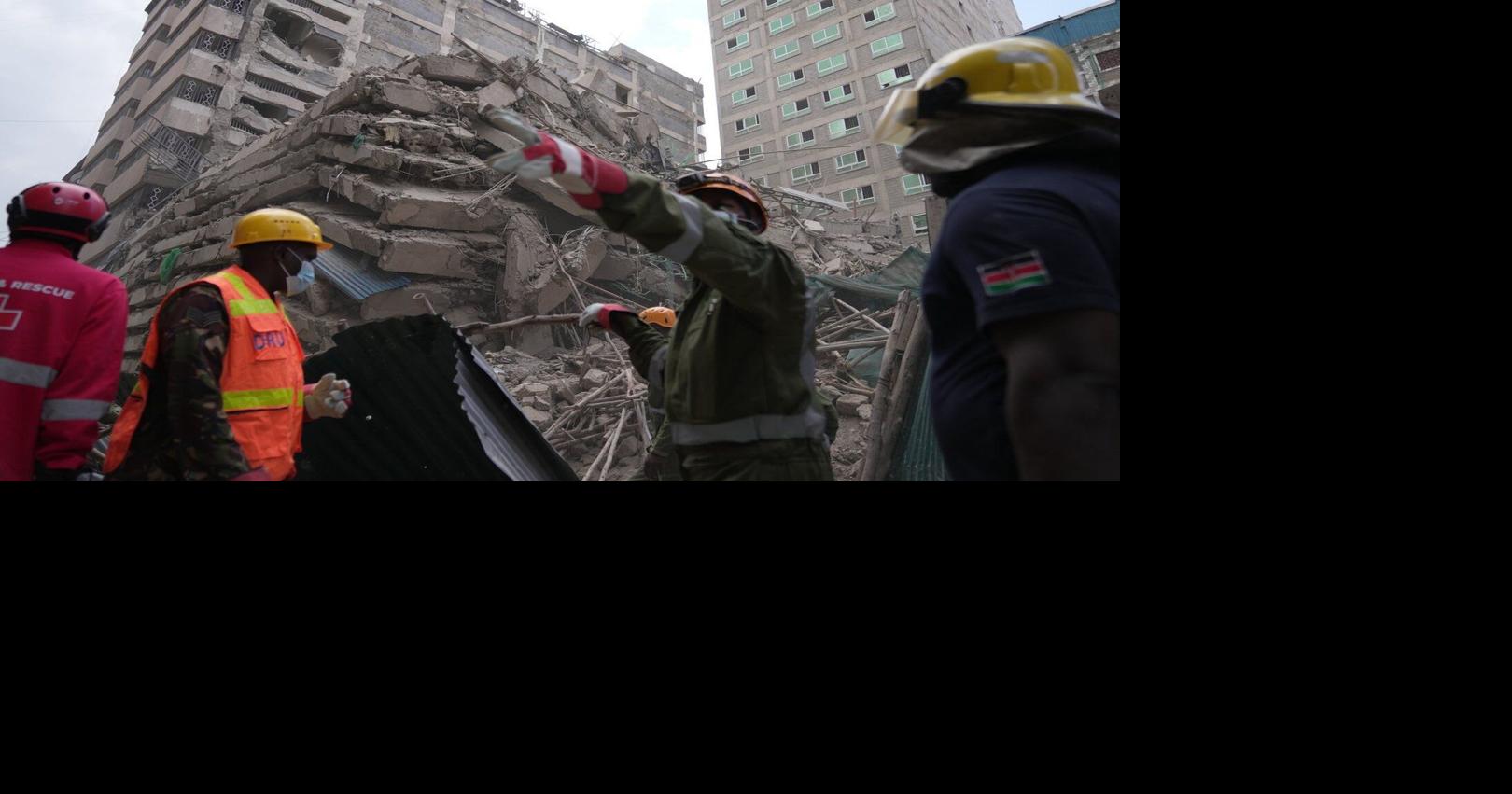 1 person rescued from collapsed building in Kenya as others remain missing