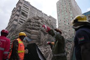 1 person rescued from collapsed building in Kenya as others remain missing