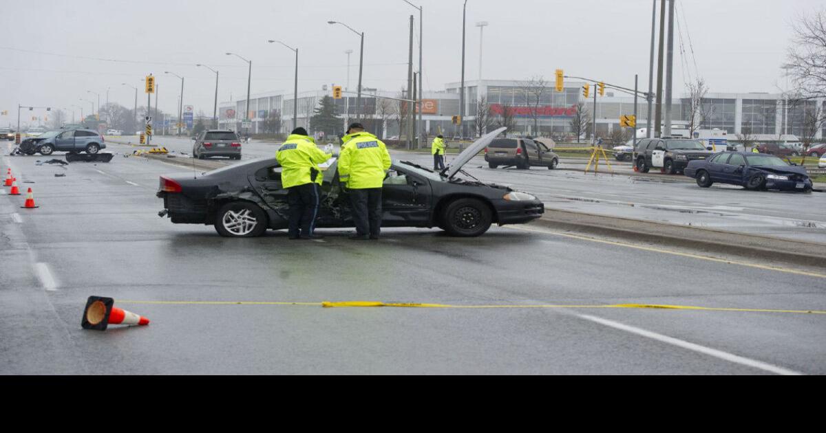 Driver arrested after multi-vehicle Brampton crash involving OPP cruiser