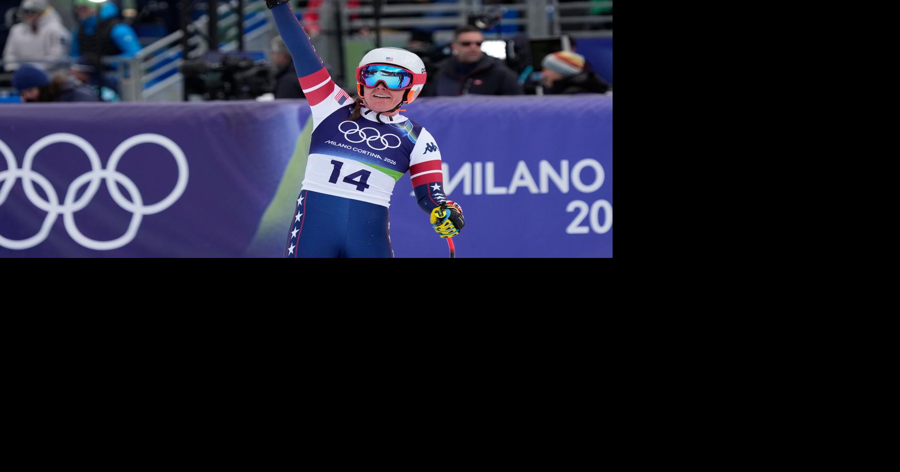 Breezy Johnson hands US teammate Mikaela Shiffrin a slim lead in women’s combined