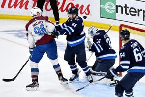 Jets, Avs goalies reset after wild Winnipeg win in series opener
