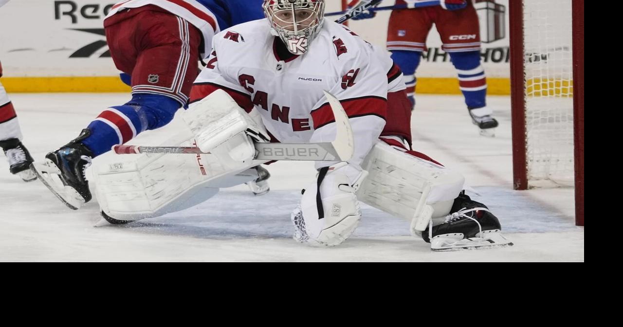 Pyotr Kochetkov assists on 2 goals, stops 22 shots to lead the Hurricanes to a 3-1 win over Rangers