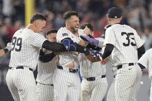 Yankees rally past Padres 4-3 in 10 innings after breaking up Cease's no-hit bid in 7th