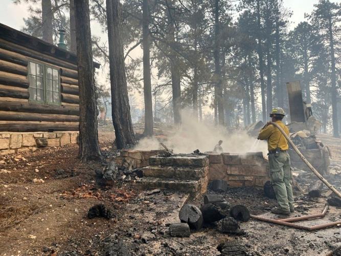 Wildfire along Grand Canyon's North Rim destroys historic lodge and is spreading rapidly