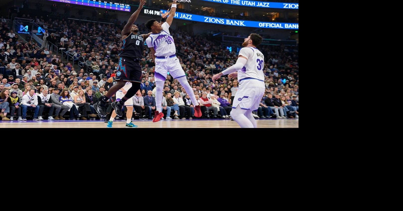 Ace Bailey leaves Jazz-Pistons game with a hip strain