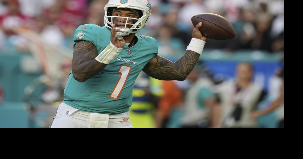 Dolphins downgrade QB Tua Tagovailoa to doubtful with hip injury ahead of Sunday's game vs Browns