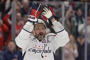 Vladimir Putin congratulates Alex Ovechkin on ‘outstanding’ NHL goals record