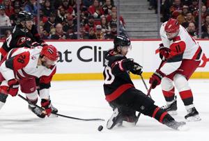 Stankoven scores again, Hurricanes down Senators to complete four-game sweep