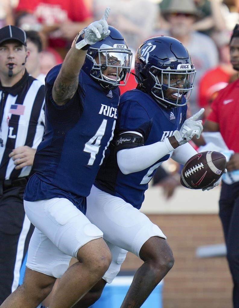 Rice stuns Houston in double OT, 43-41