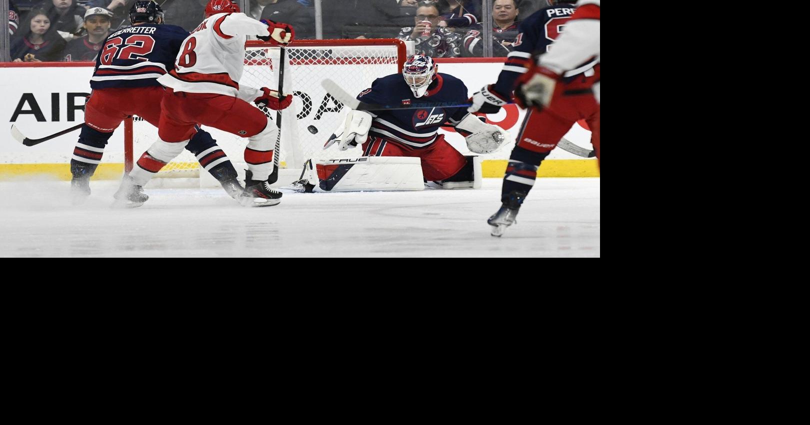 Comrie thrilled with 3-0 shutout over 'Canes as Jets win seventh straight game
