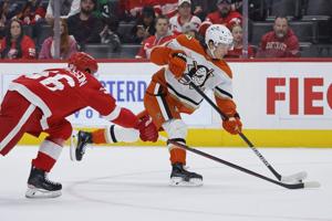 Ducks' Trevor Zegras suspended 3 games for his hit to the head of the Red Wings' Michael Rasmussen