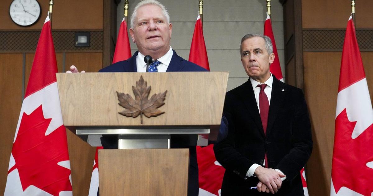 Ford Rift Rift surfaces between Doug Ford and Mark Carney over EV deal with China
