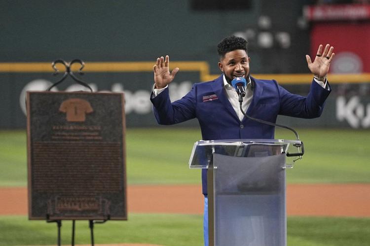 Elvis Andrus inducted into the Texas Rangers Baseball Hall of Fame with ...