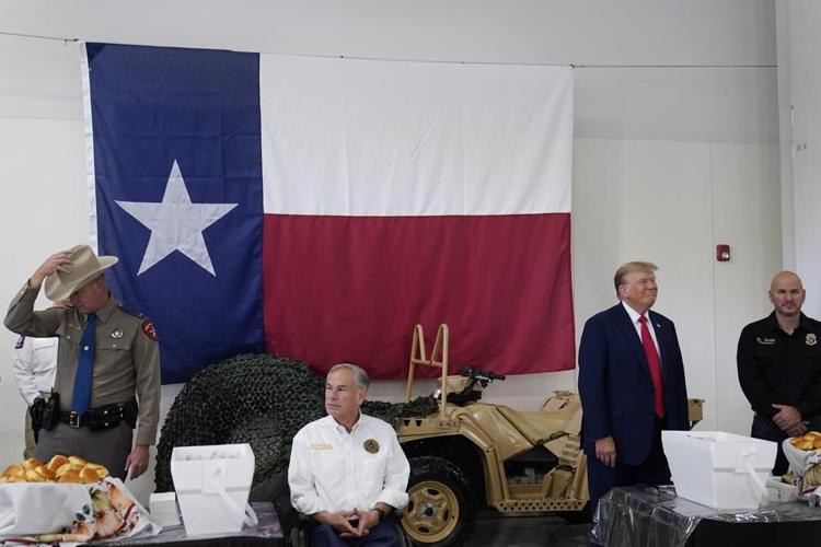 Trump picks up the endorsement of Texas Gov. Greg Abbott during a visit ...