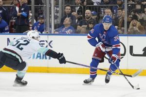 NHL roundup: Rangers beat Kraken 5-2 behind Wheeler, Kakko
