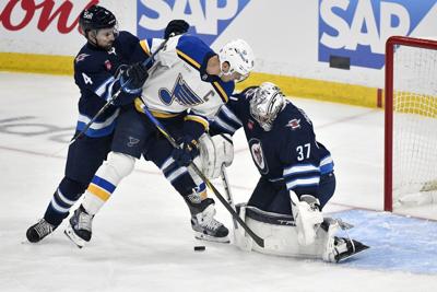 Jets goalie Connor Hellebuyck looks back at stellar season, playoff disappointment