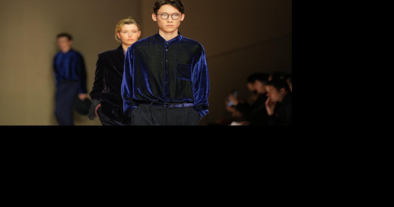 Giorgio Armani launches new era with iridescent colors and a star-studded front row