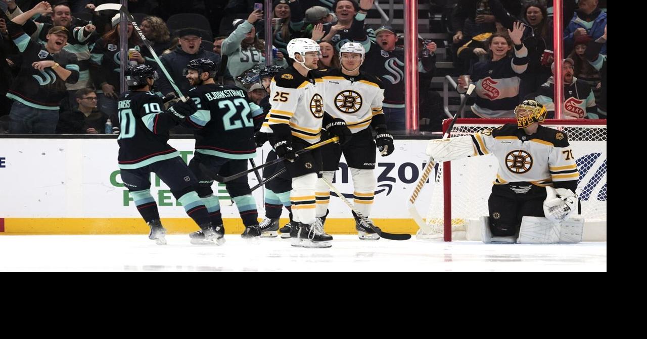Bjorkstrand scores twice for Kraken in 5-1 win over Bruins
