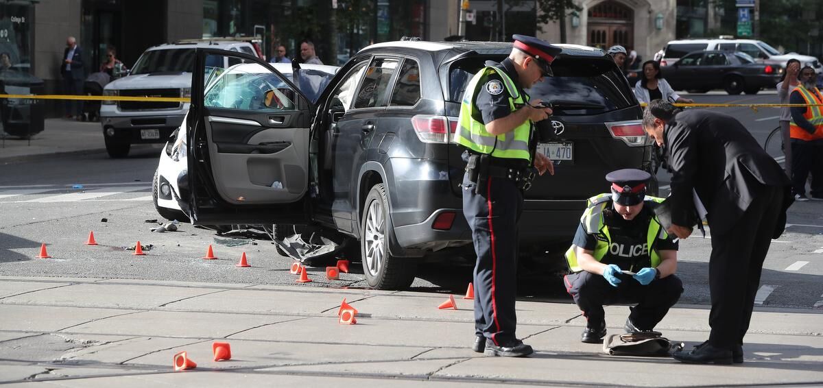 Seven hurt after Uber SUV runs red light downtown include 69-year-old ...
