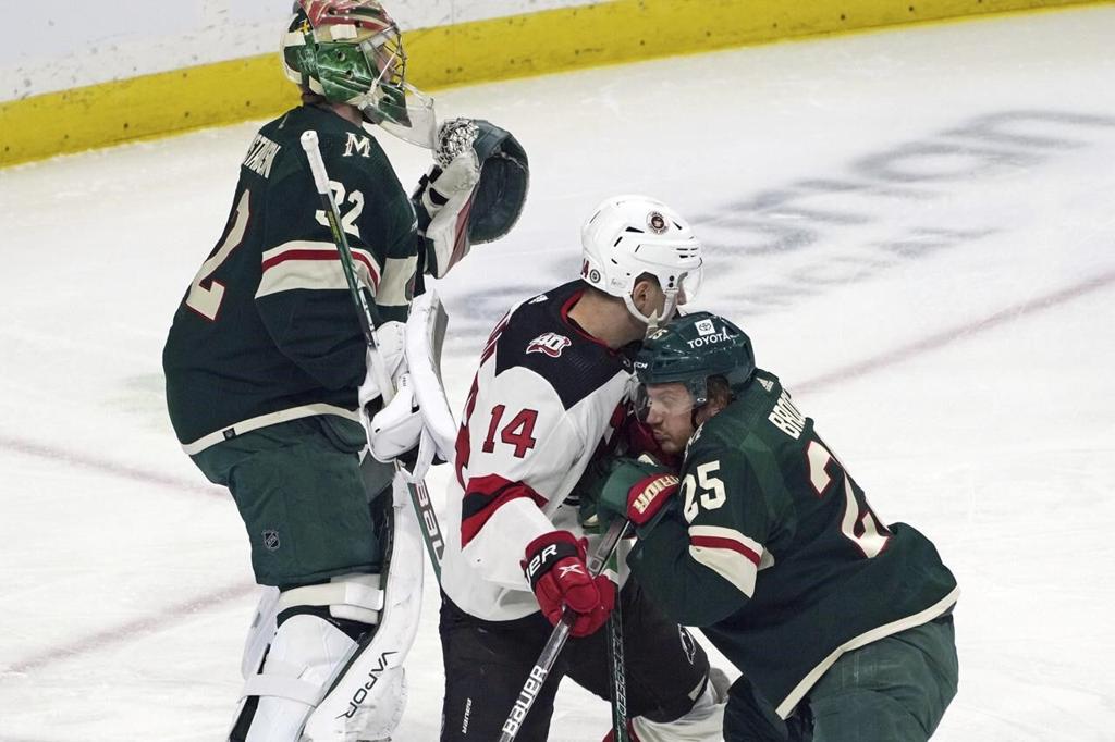 Wild score twice in shootout to beat New Jersey 3-2