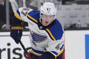 Defenseman Torey Krug injured his right foot while training for the coming season, Blues say