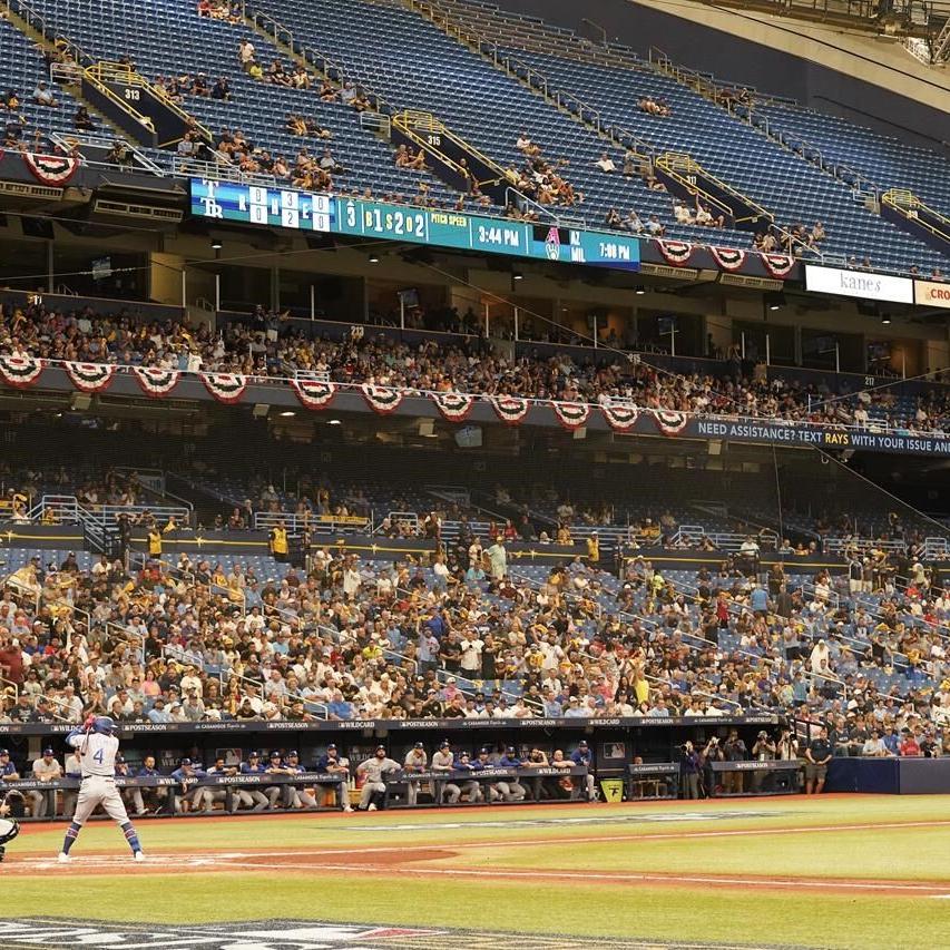 Rays draw smallest MLB postseason crowd since 1919 in loss to Rangers - The  Athletic