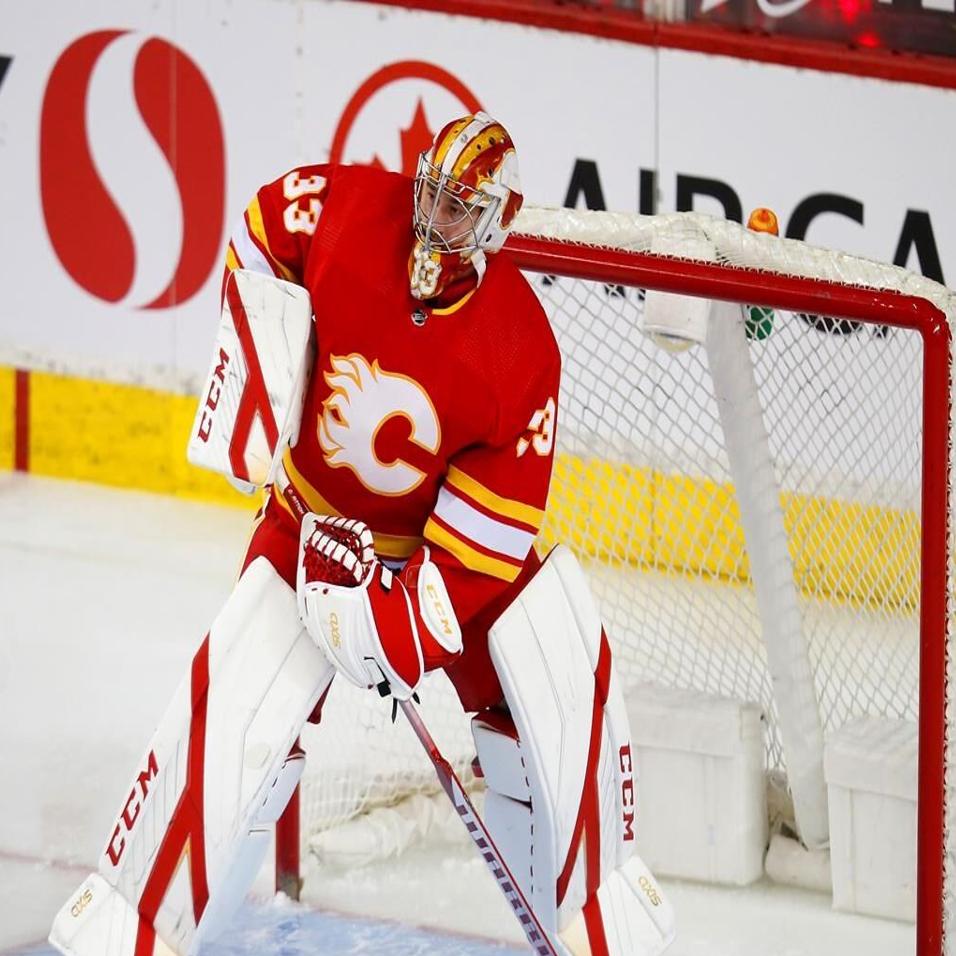 April 12, 2022, Calgary, AB, Canada: Calgary Flames goaltender