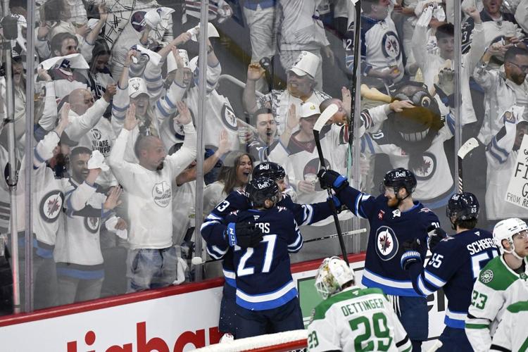 Connor Hellebuyck perfect in net as Jets blank Stars 4-0; Winnipeg ties series 1-1