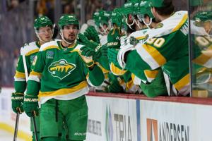 Johansson scores 2, Boldy has goal and assist in Wild's 5-2 win to snap Stars' 11-game point streak