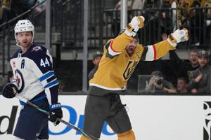 Eichel, Stone lead Golden Knights to 6-2 win over Jets; Winnipeg out of playoff contention