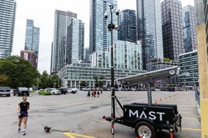 AI surveillance towers in this Toronto parking lot have residents feeling uneasy