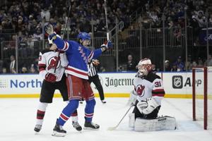 Rangers' Matt Rempe suspended 4 games for elbowing Devils' Jonas Siegenthaler in the head