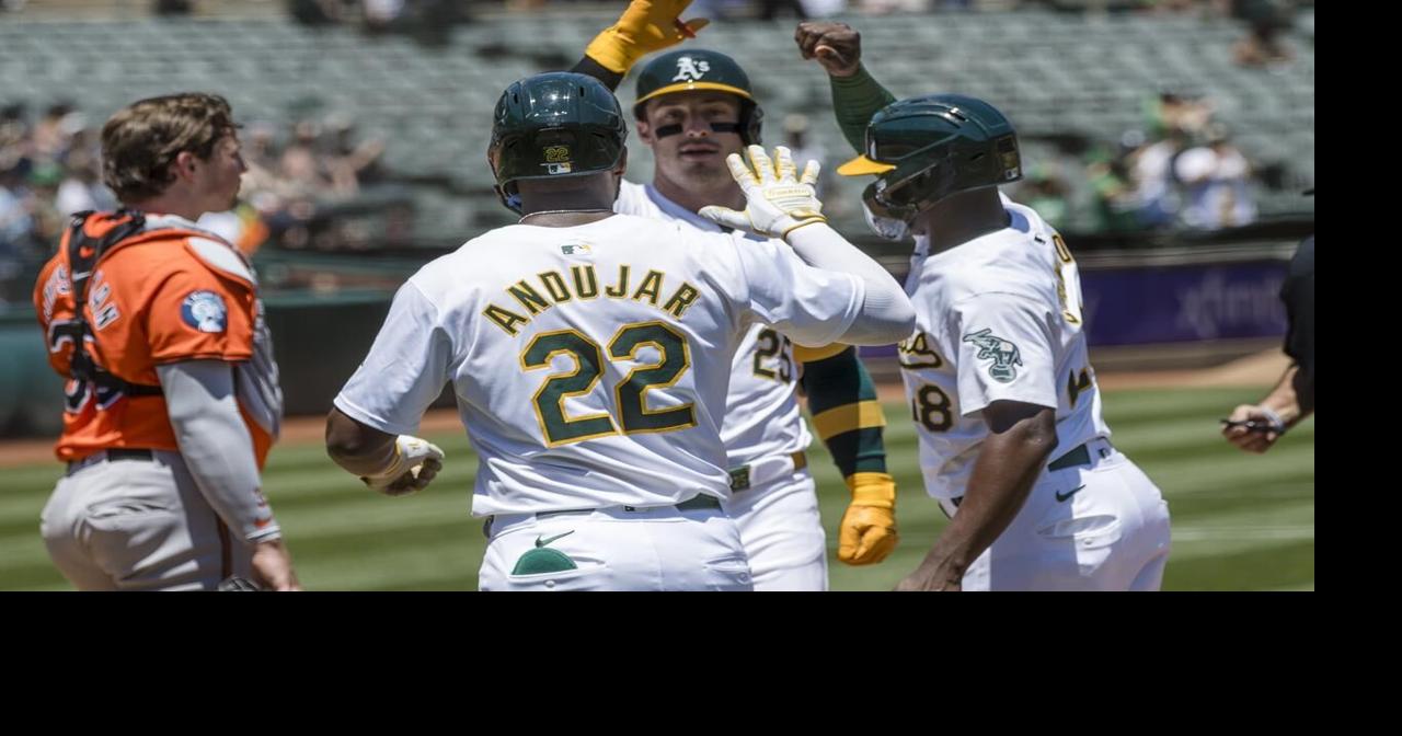 Rooker, Schuemann hit 3-run homers in Athletics' 19-8 rout of Orioles