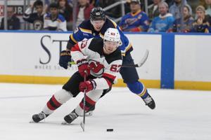 Palat scores 3rd goal in 4 games, Devils beat Blues 4-1
