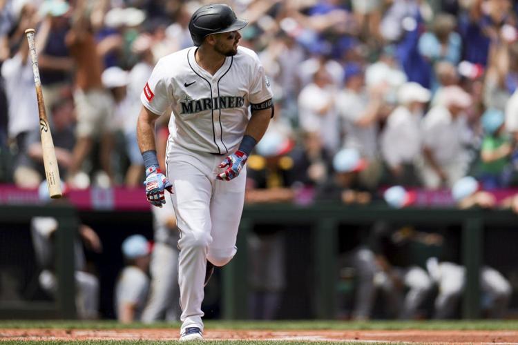 Raleigh hits Nos. 34 and 35 to match Griffey's Mariners record for HRs before All-Star break
