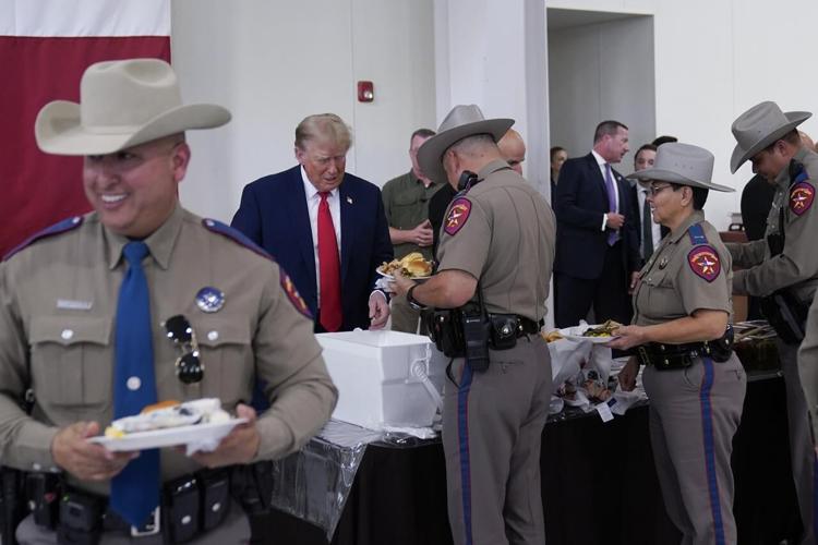 Trump picks up the endorsement of Texas Gov. Greg Abbott during a visit ...