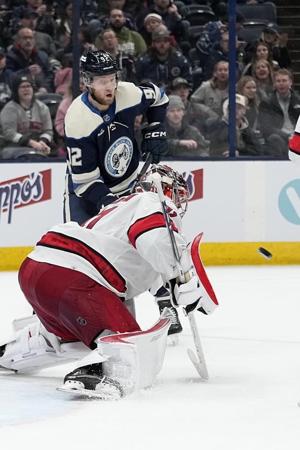 Teravainen and three other Carolina teammates tally as the surging Hurricanes beat Blue Jackets 4-2